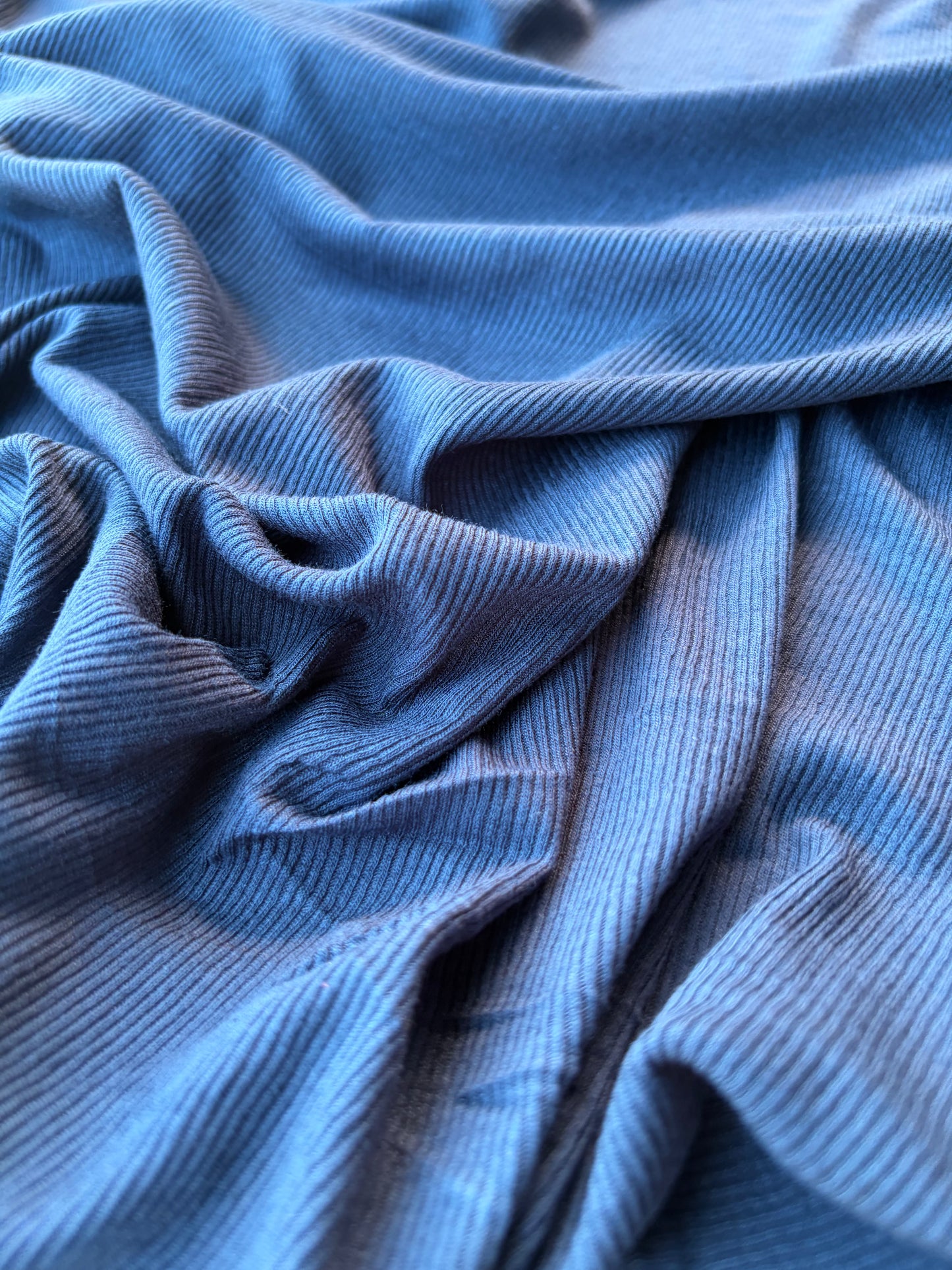 BURNS 010 indigo cotton 2x1 rib jersey