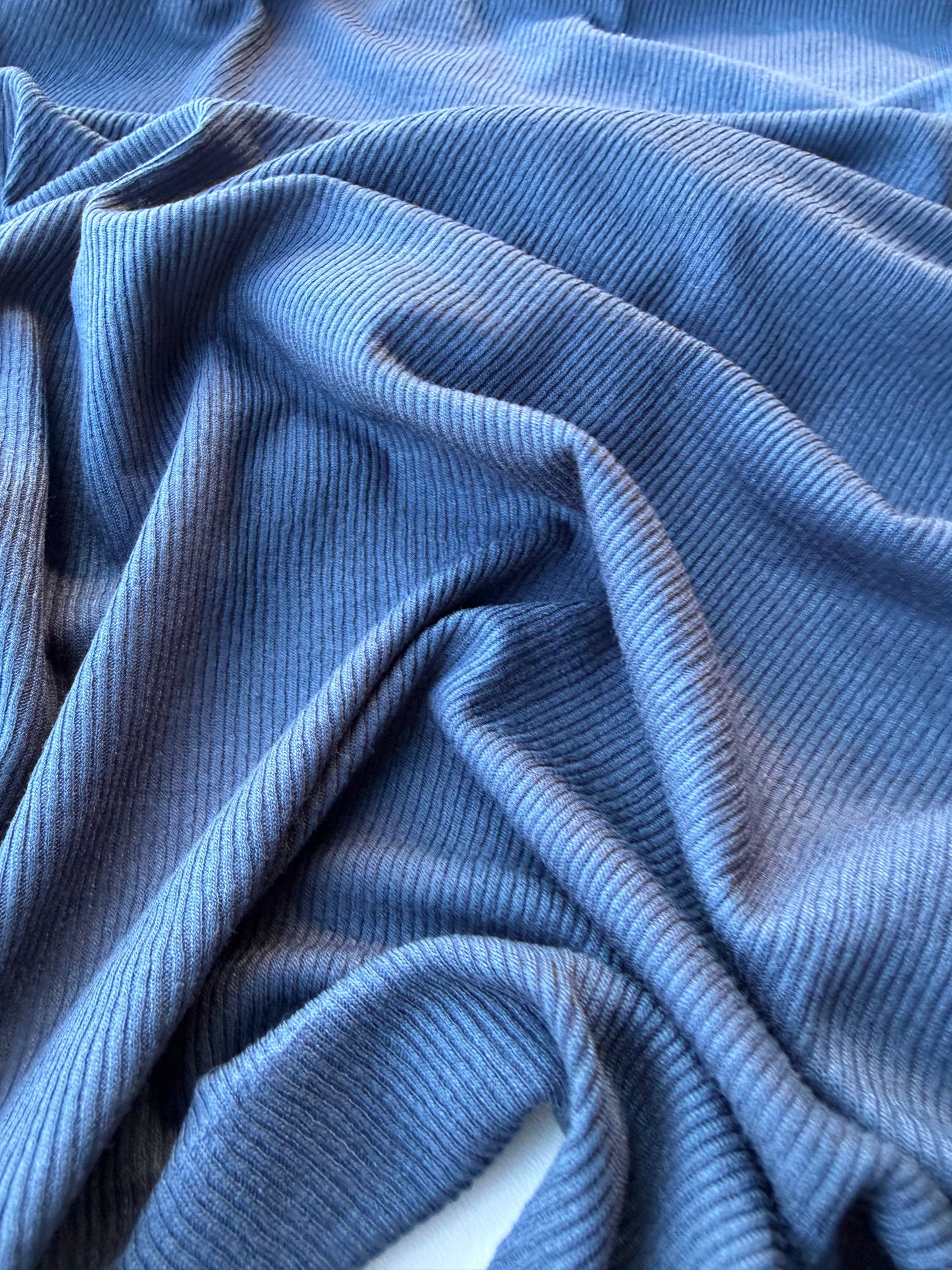 BURNS 010 indigo cotton 2x1 rib jersey