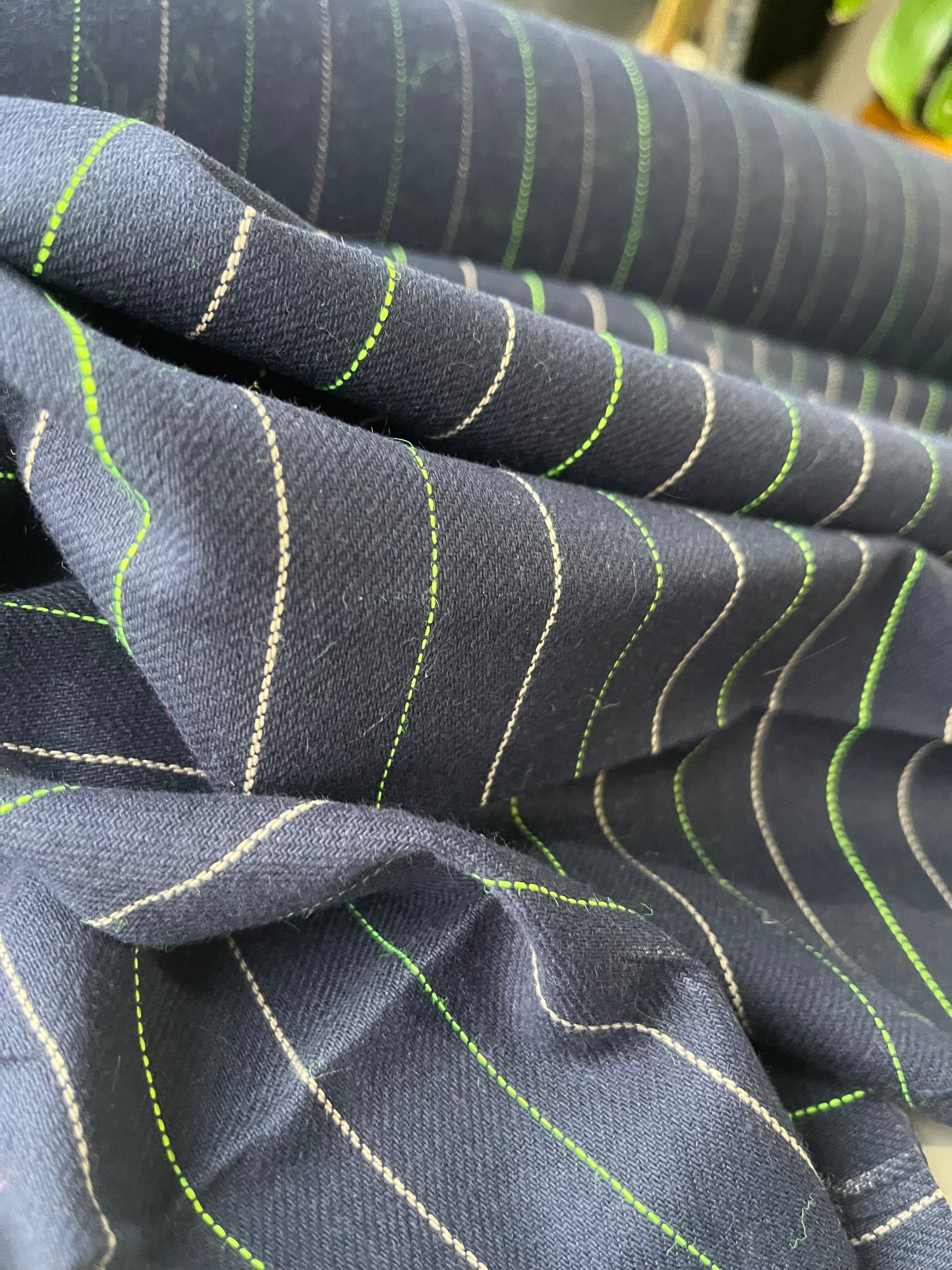 BLUE ZONE 021 heavy cotton stripe