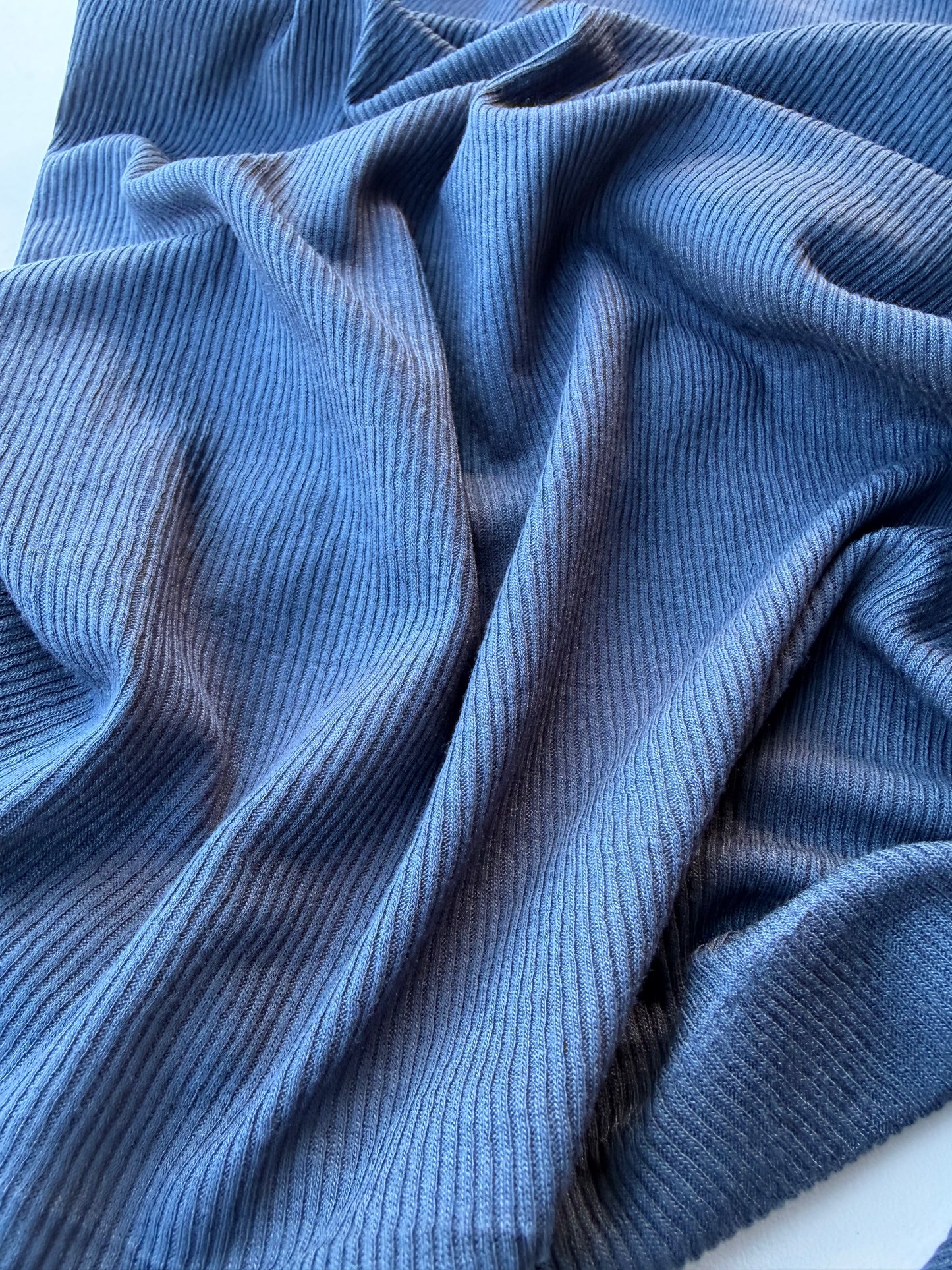 BURNS 010 indigo cotton 2x1 rib jersey