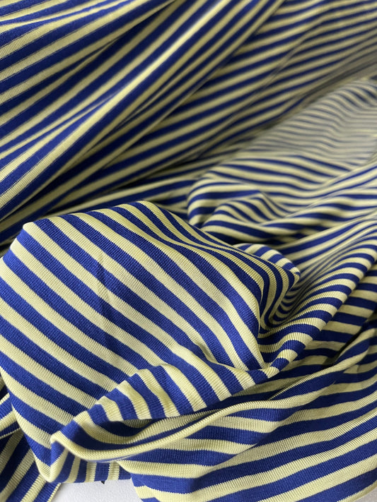 BLUE ZONE 022 viscose jersey stripes