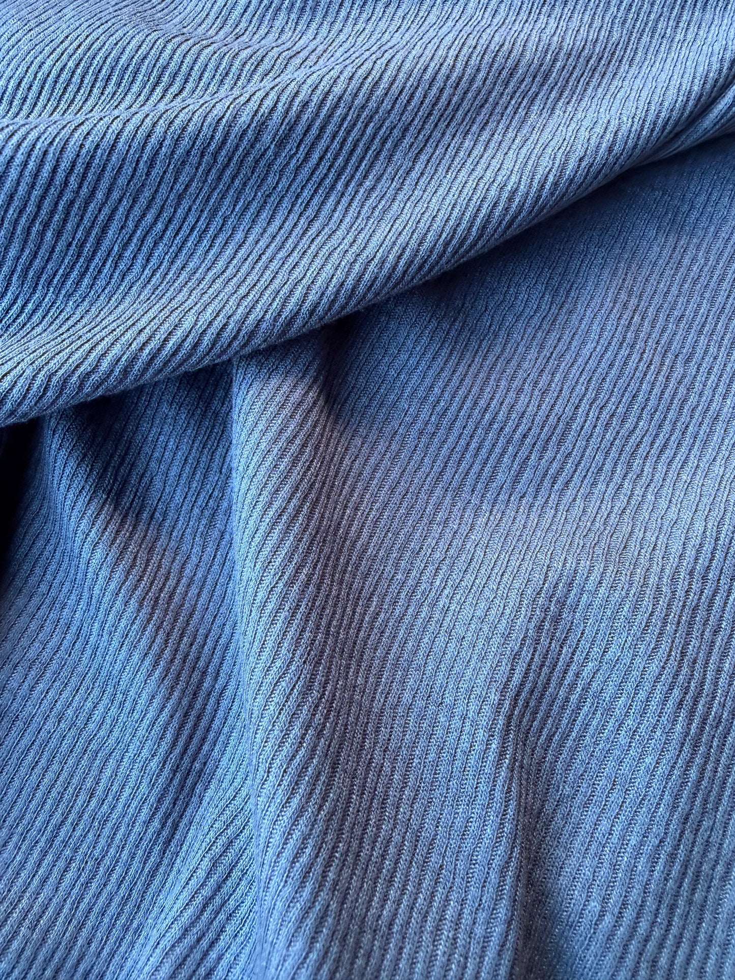 BURNS 010 indigo cotton 2x1 rib jersey
