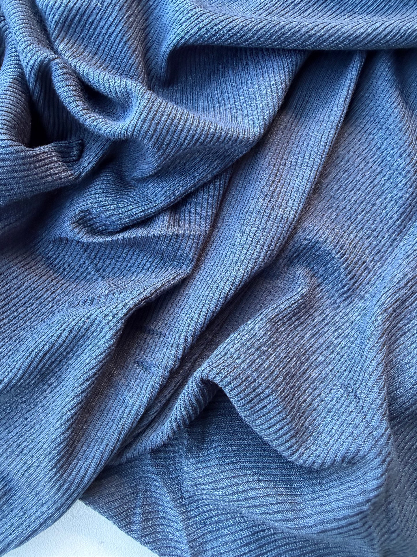 BURNS 010 indigo cotton 2x1 rib jersey