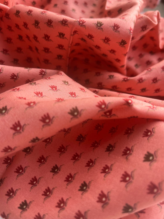 MAHARADJA 002 Indian cotton waterlily coral/pink