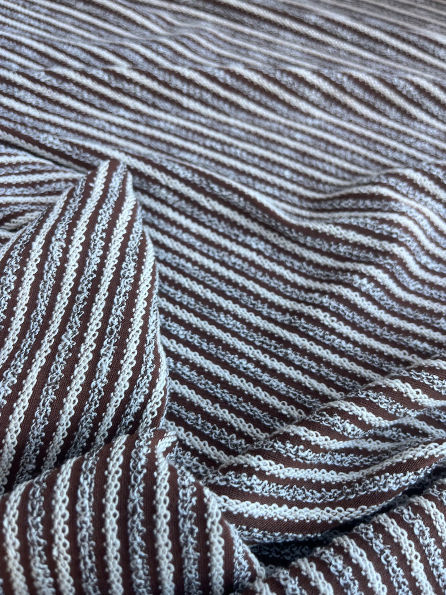 CLAIRE 001 jersey stripes brown/off-white