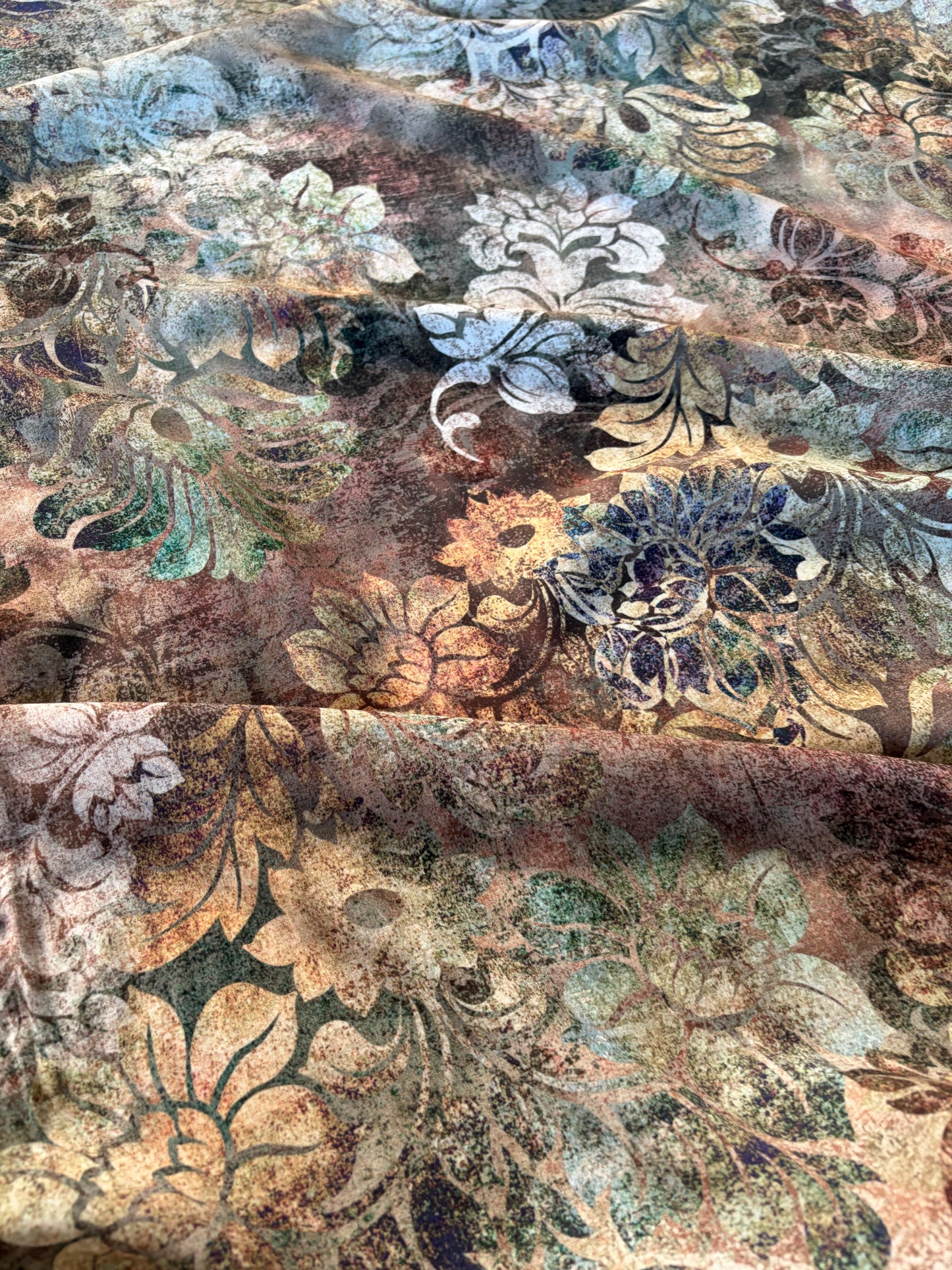 LC BOB 039 viscose  fibrane autumn flowers