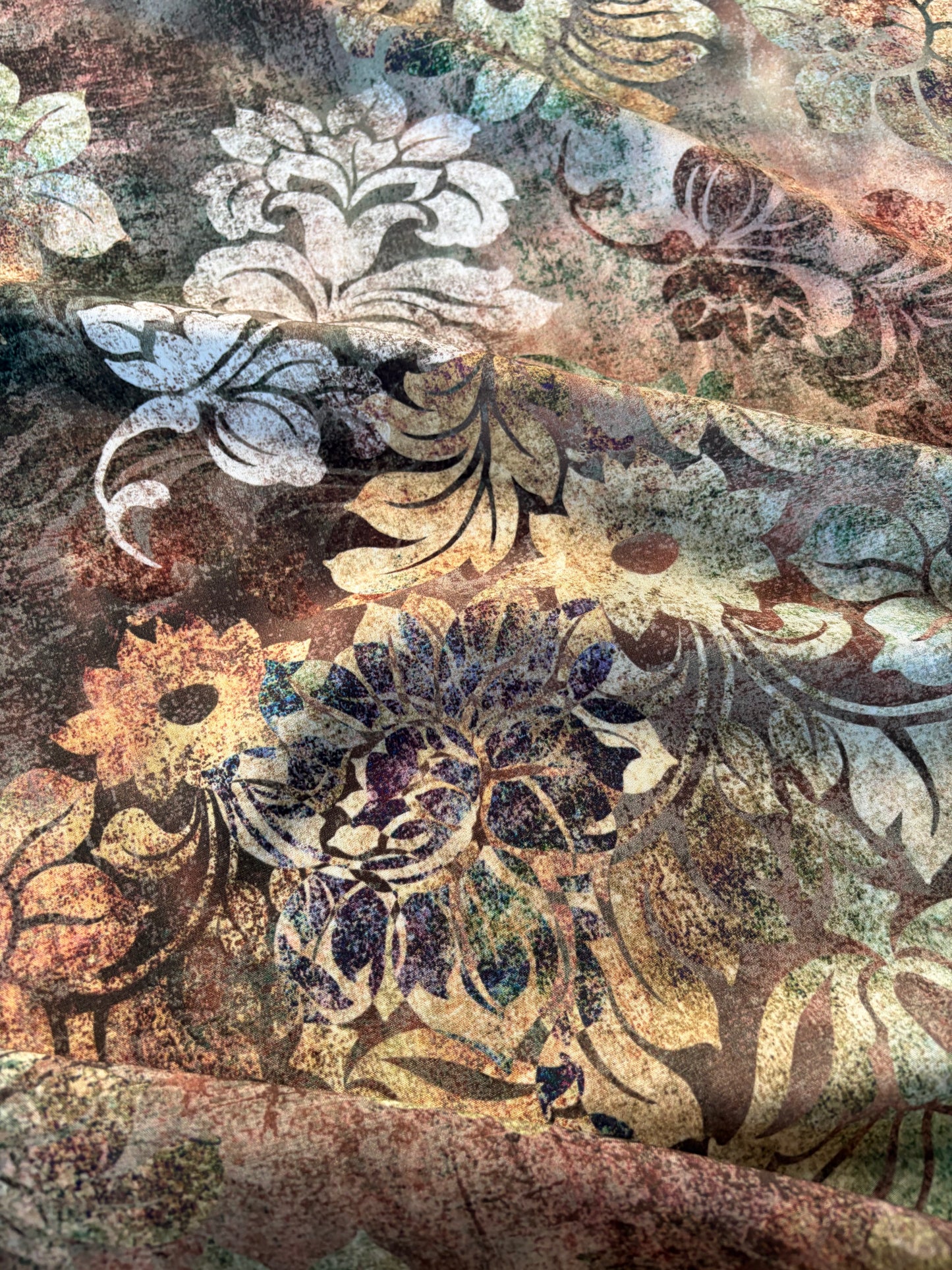 LC BOB 039 viscose  fibrane autumn flowers