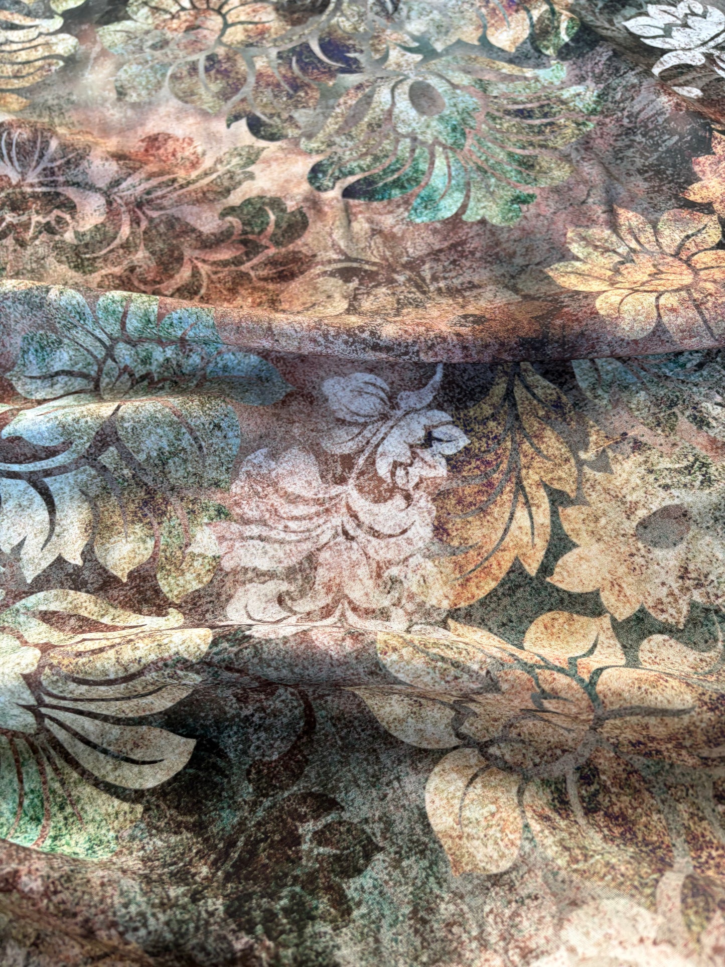 LC BOB 039 viscose  fibrane autumn flowers