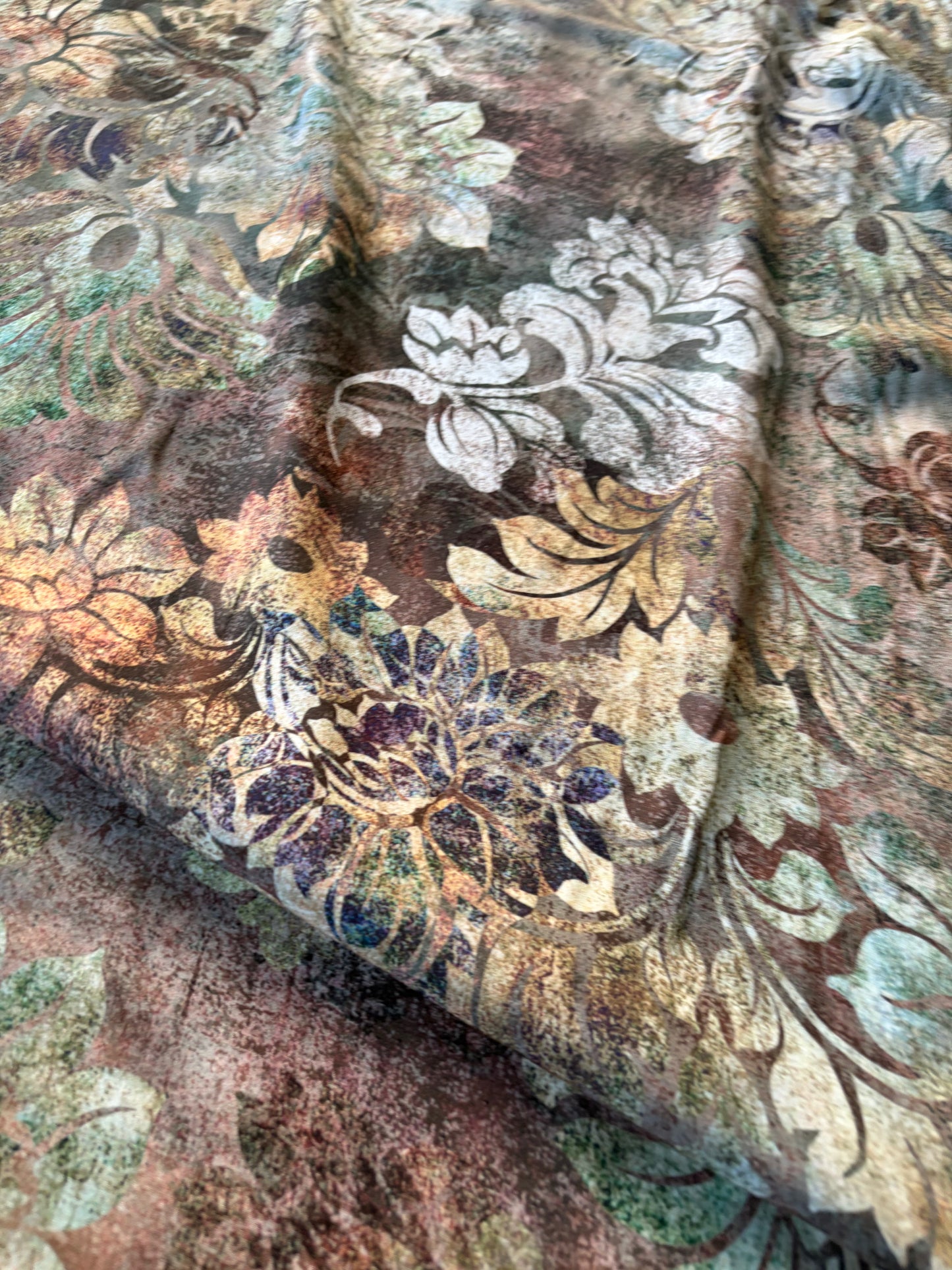LC BOB 039 viscose  fibrane autumn flowers