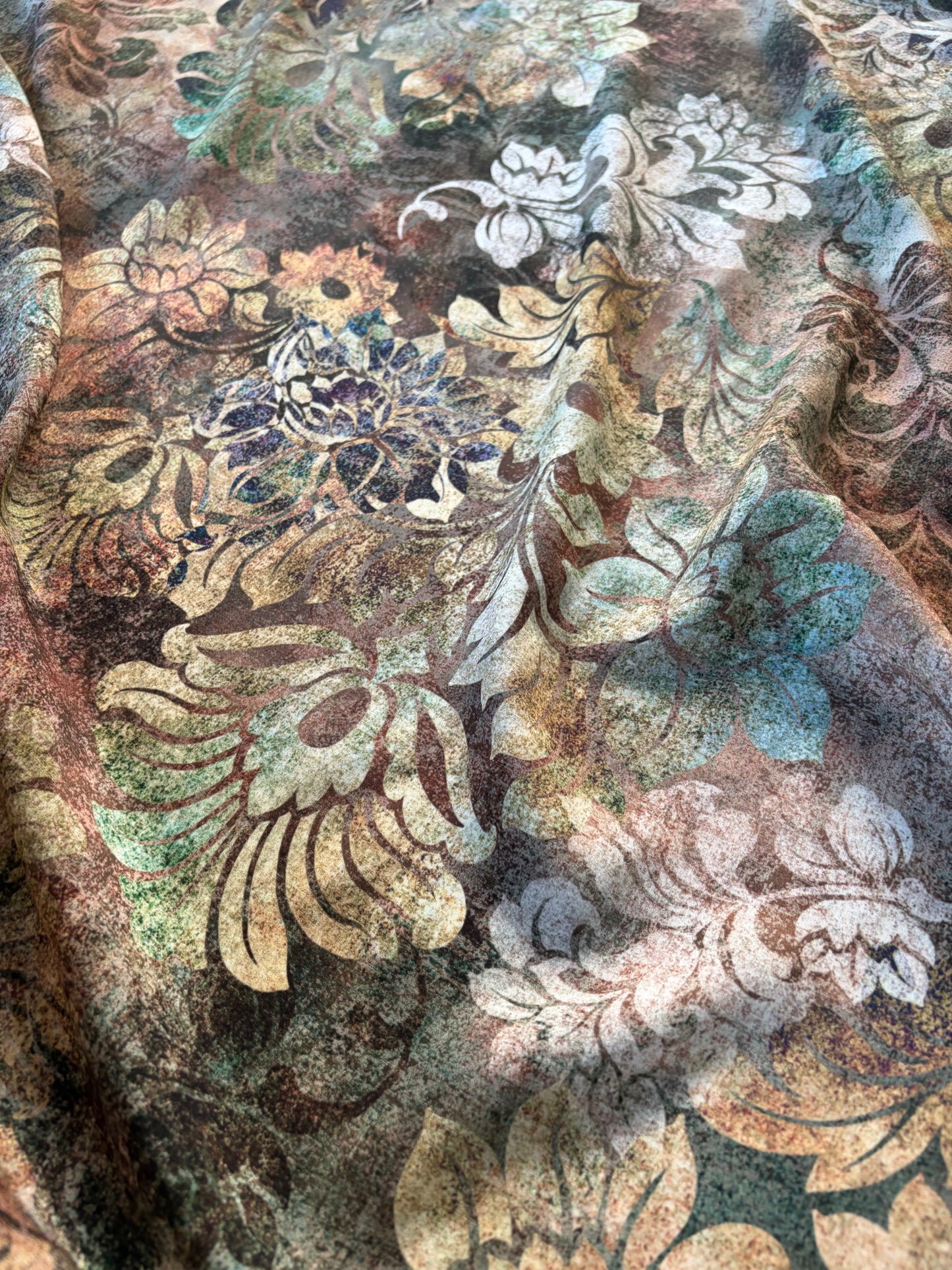 LC BOB 039 viscose  fibrane autumn flowers