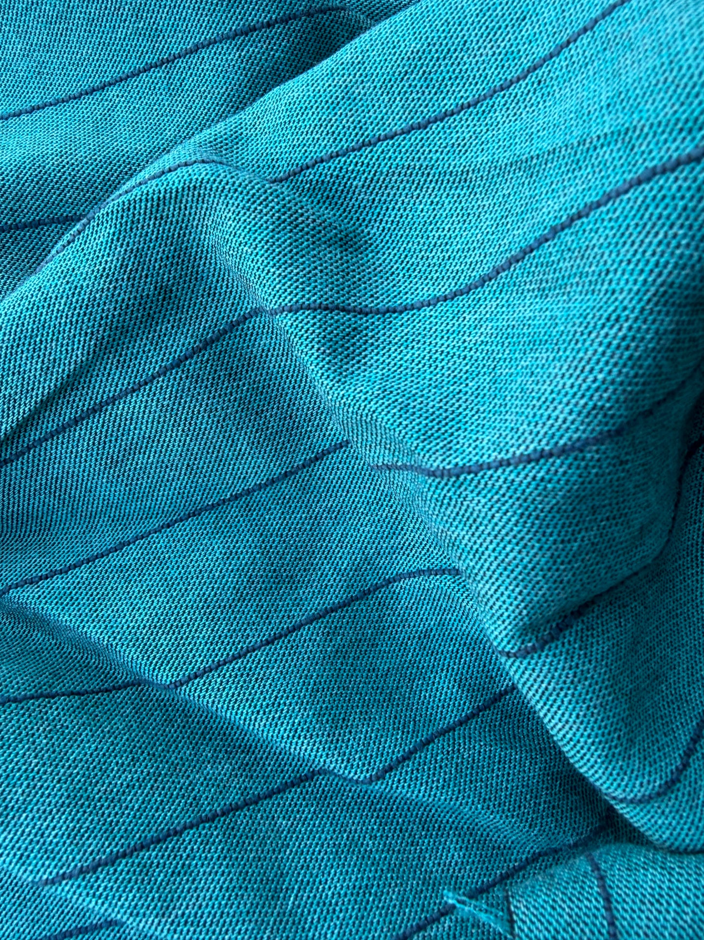 BURNS 019 petrol/navy  cotton jacquard stripes