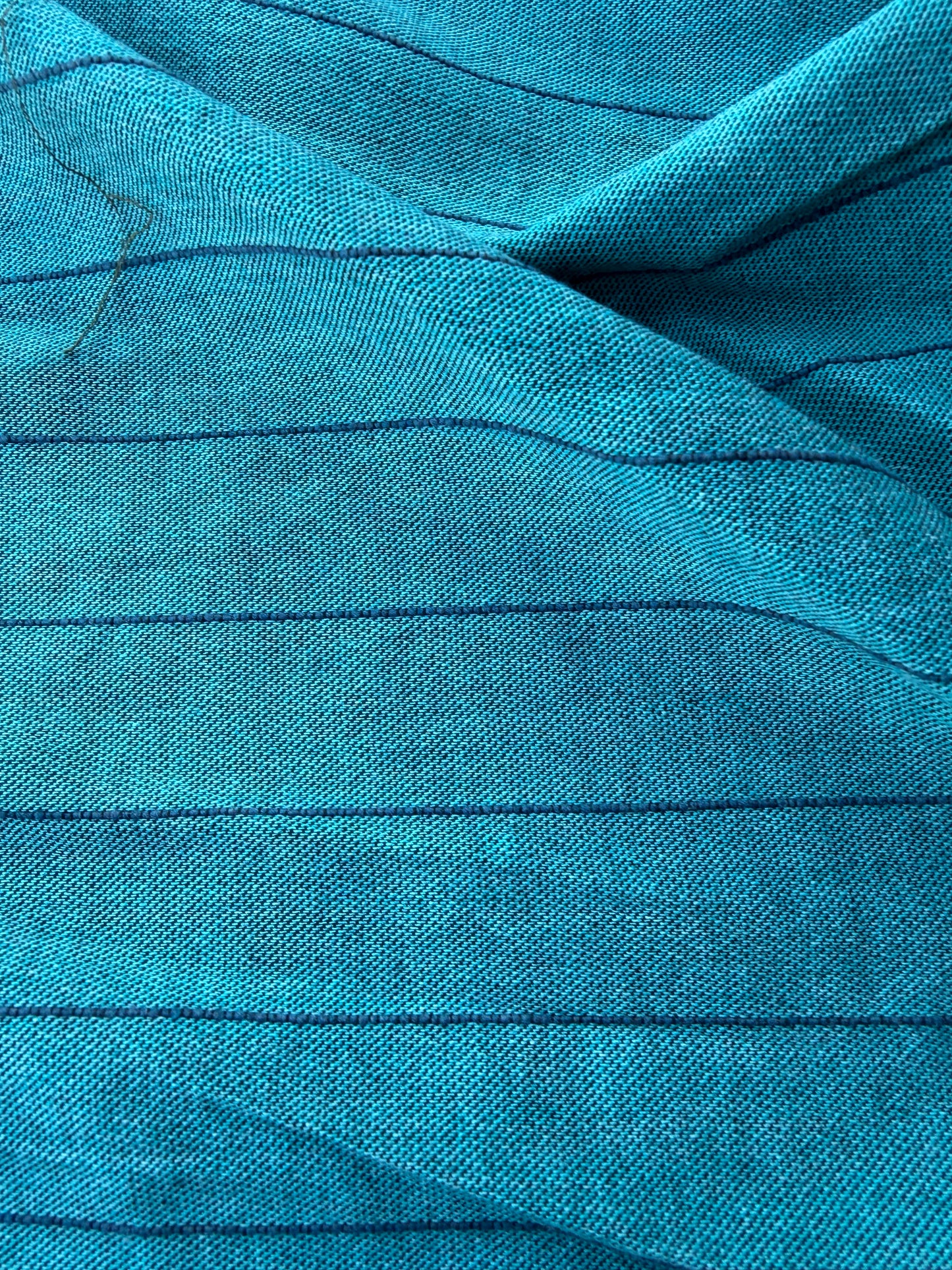 BURNS 019 petrol/navy  cotton jacquard stripes