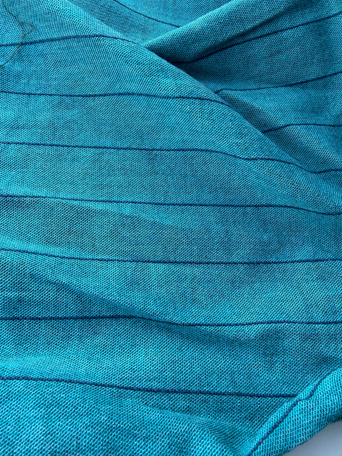 BURNS 019 petrol/navy  cotton jacquard stripes