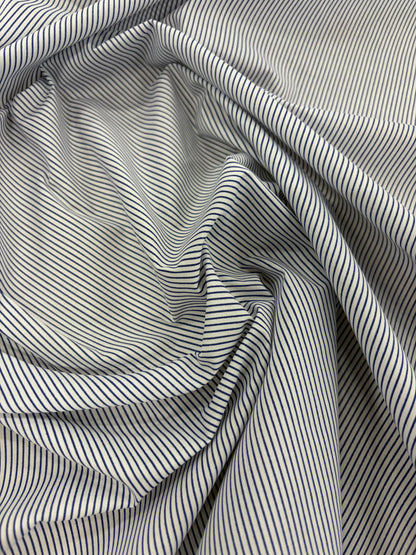 FANNY 006 blue pinstripe poplin
