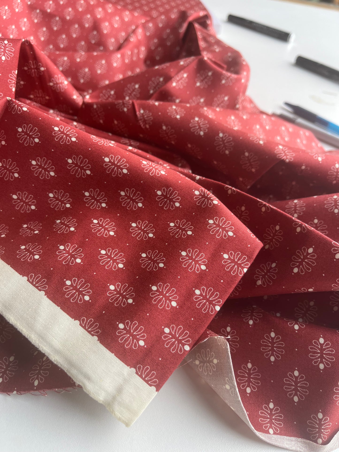 MAHARADJA 012 Indian cotton damast ruby red