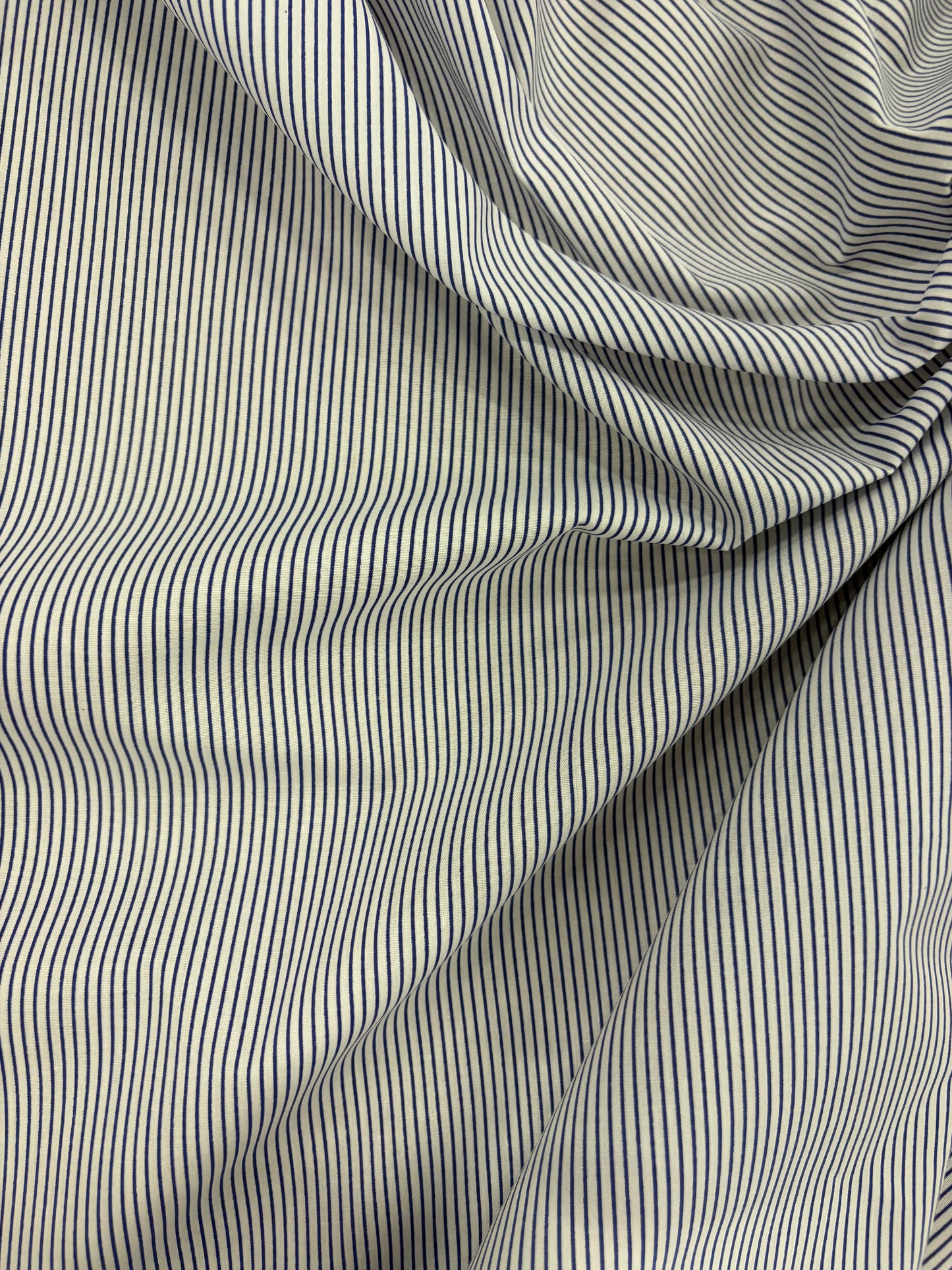 FANNY 006 blue pinstripe poplin