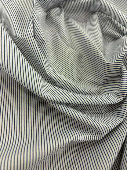 FANNY 006 blue pinstripe poplin