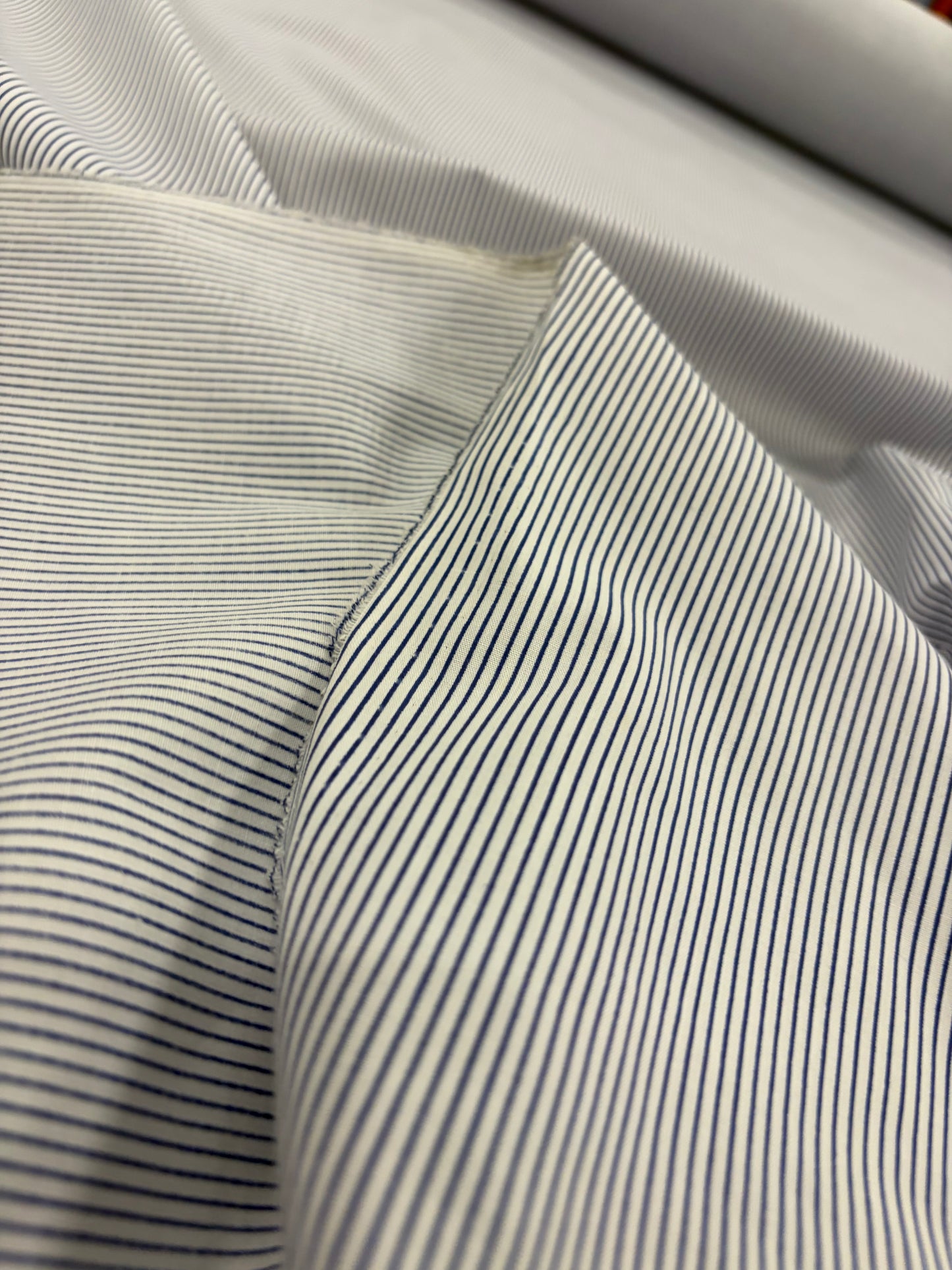 FANNY 006 blue pinstripe poplin