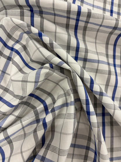 FANNY 007 cotton colourwoven checkered shirting fabric