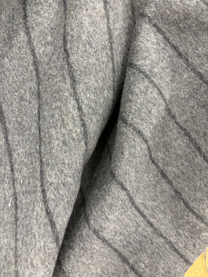 FANNY 008 anthracite striped heavy wool flannel