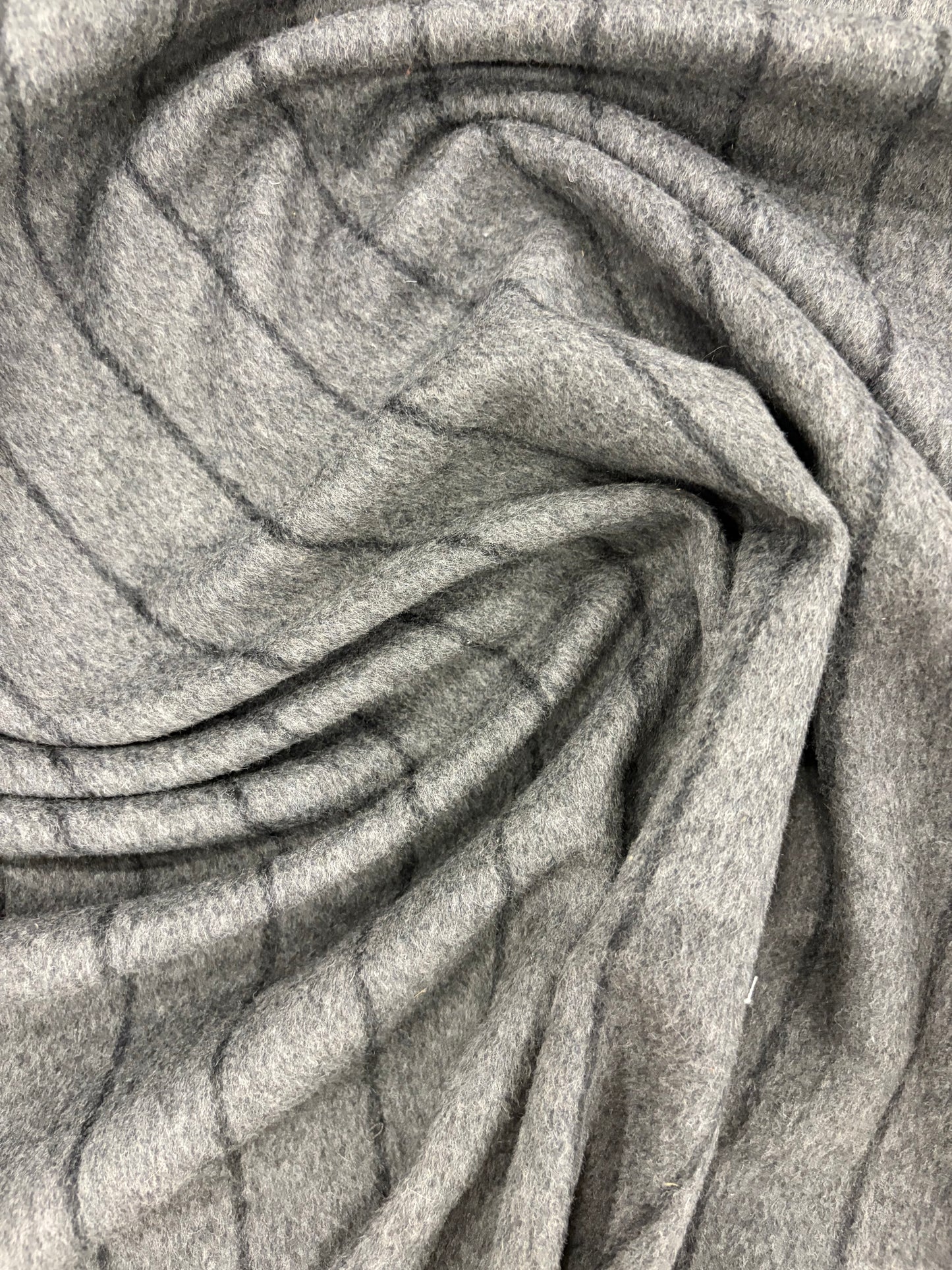 FANNY 008 anthracite striped heavy wool flannel