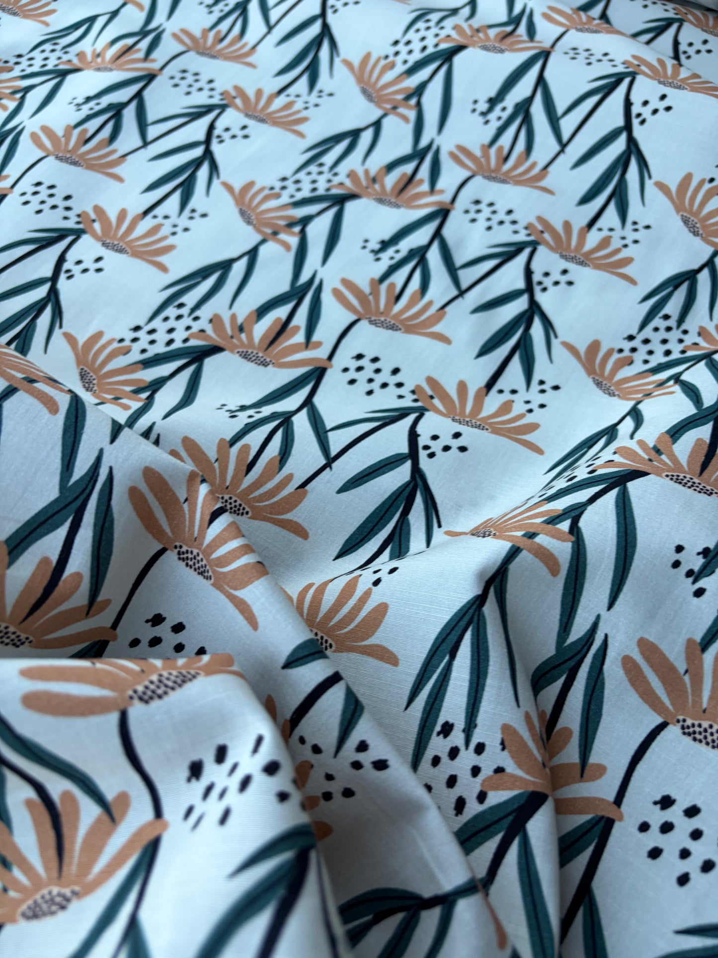 BURNS 025 floral print cotton satin