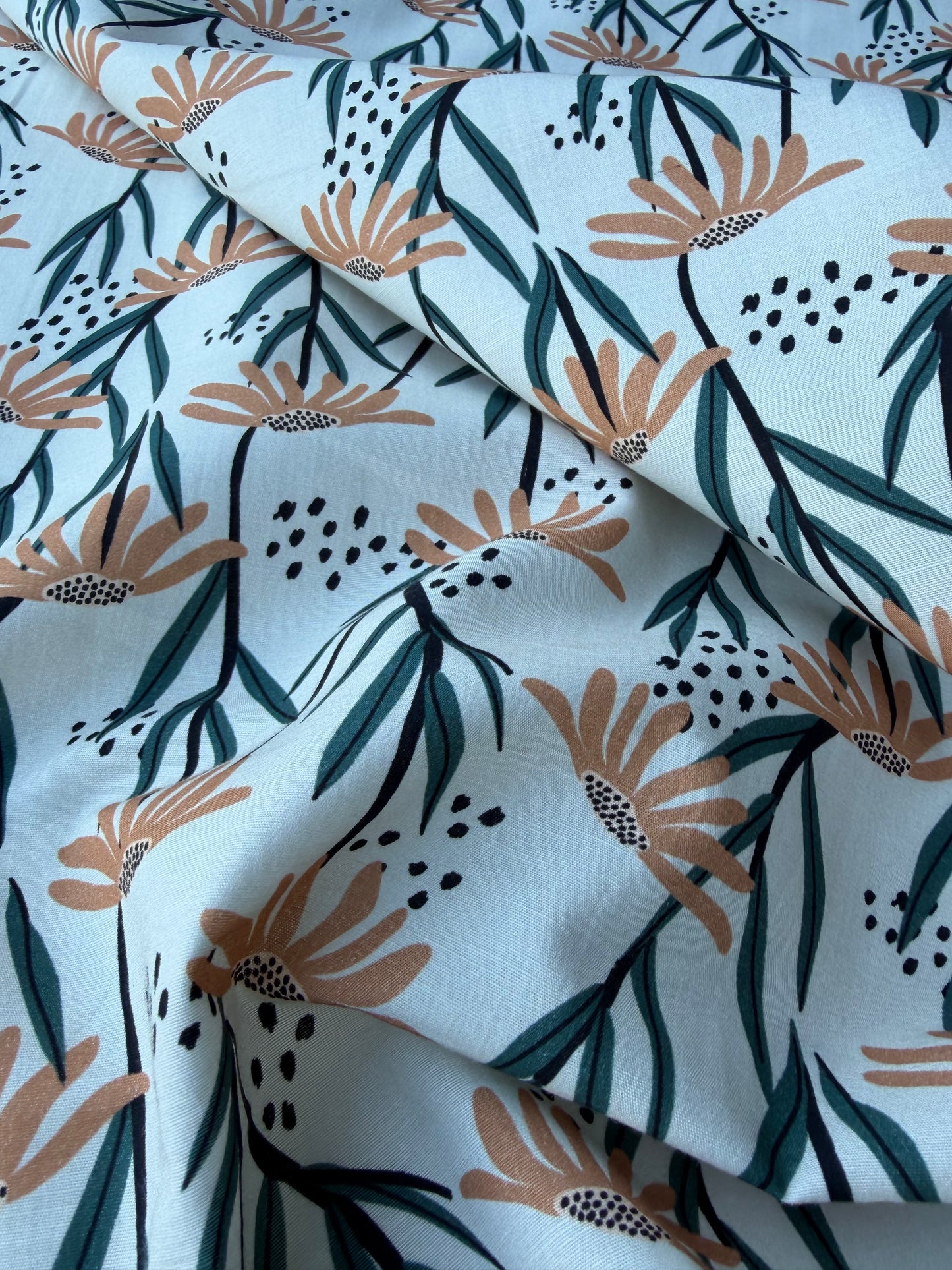 BURNS 025 floral print cotton satin