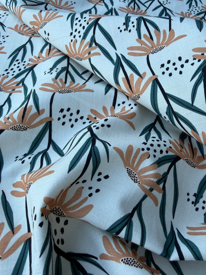 PC BURNS 025 floral print cotton satin
