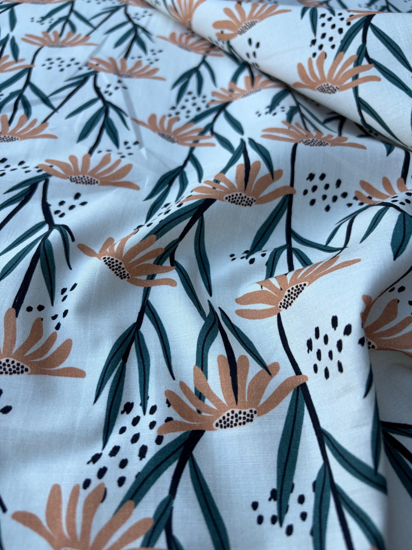 BURNS 025 floral print cotton satin