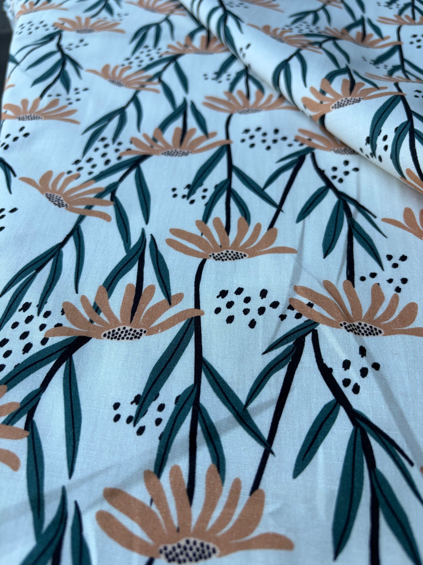 BURNS 025 floral print cotton satin