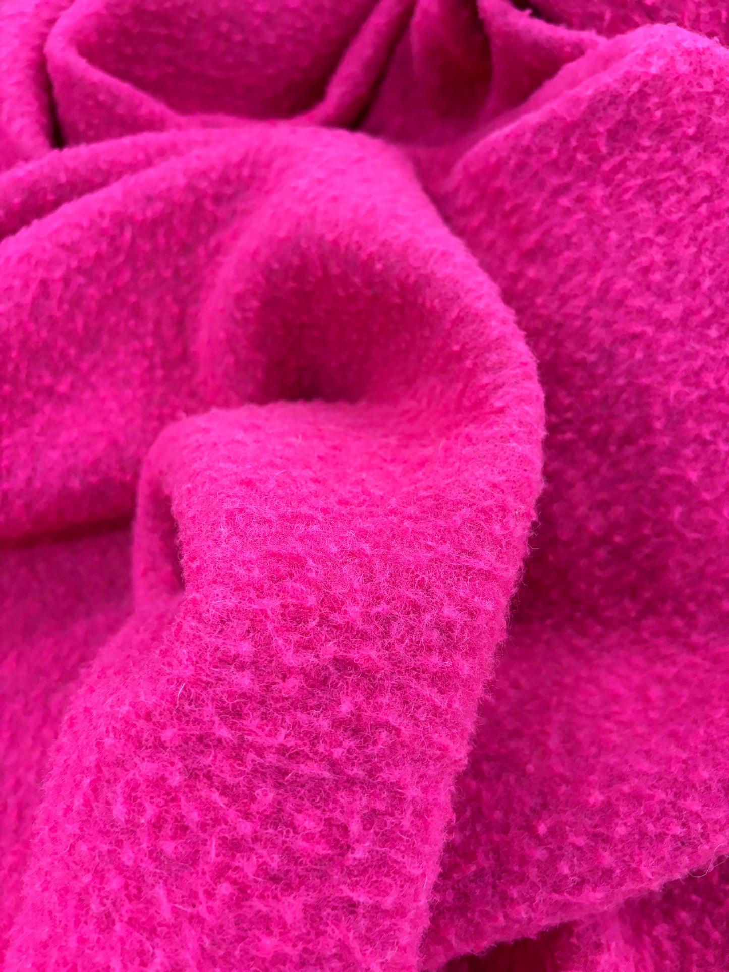 FANNY 011 fuchsia boiled wool vintage look