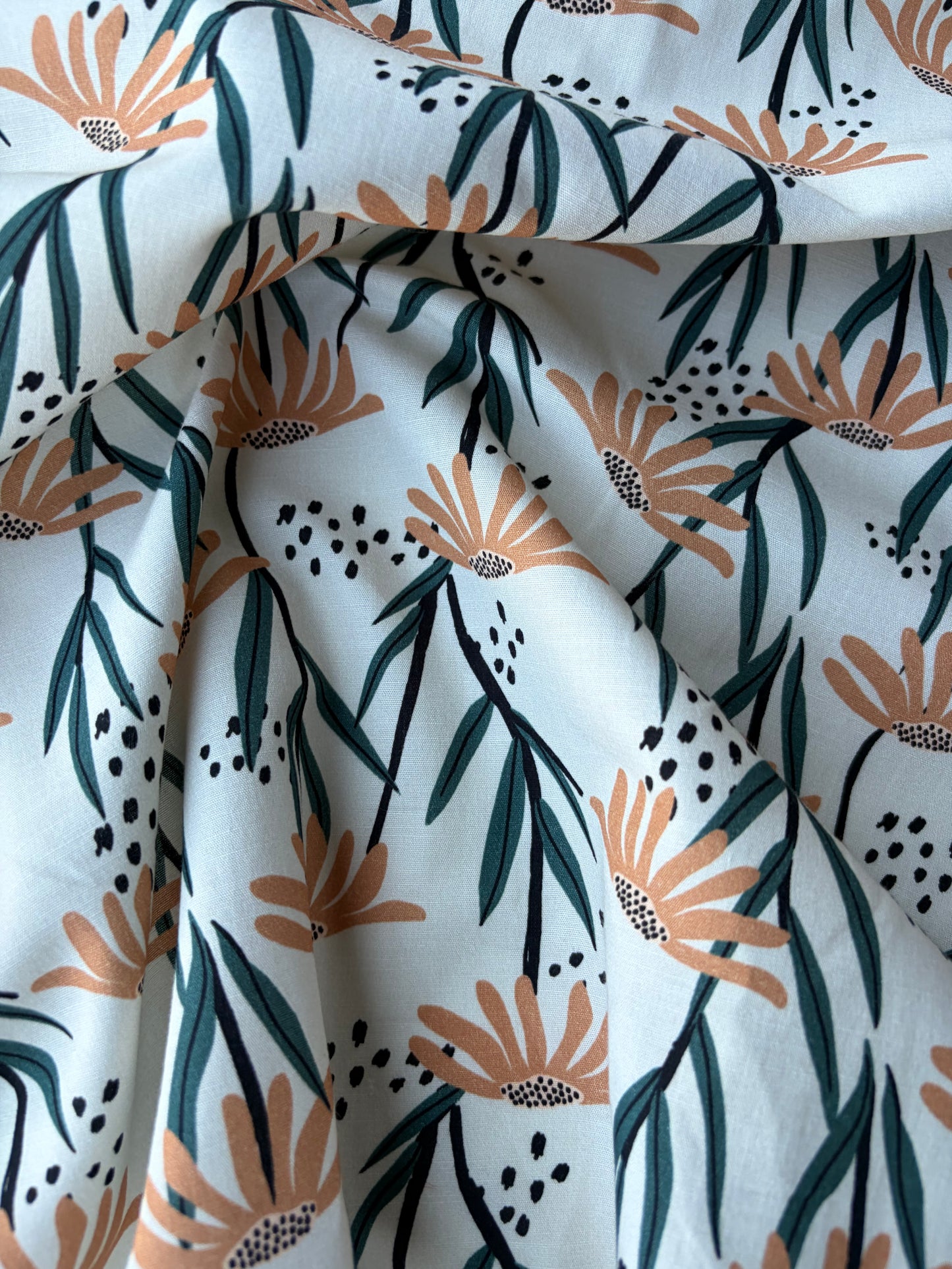 BURNS 025 floral print cotton satin
