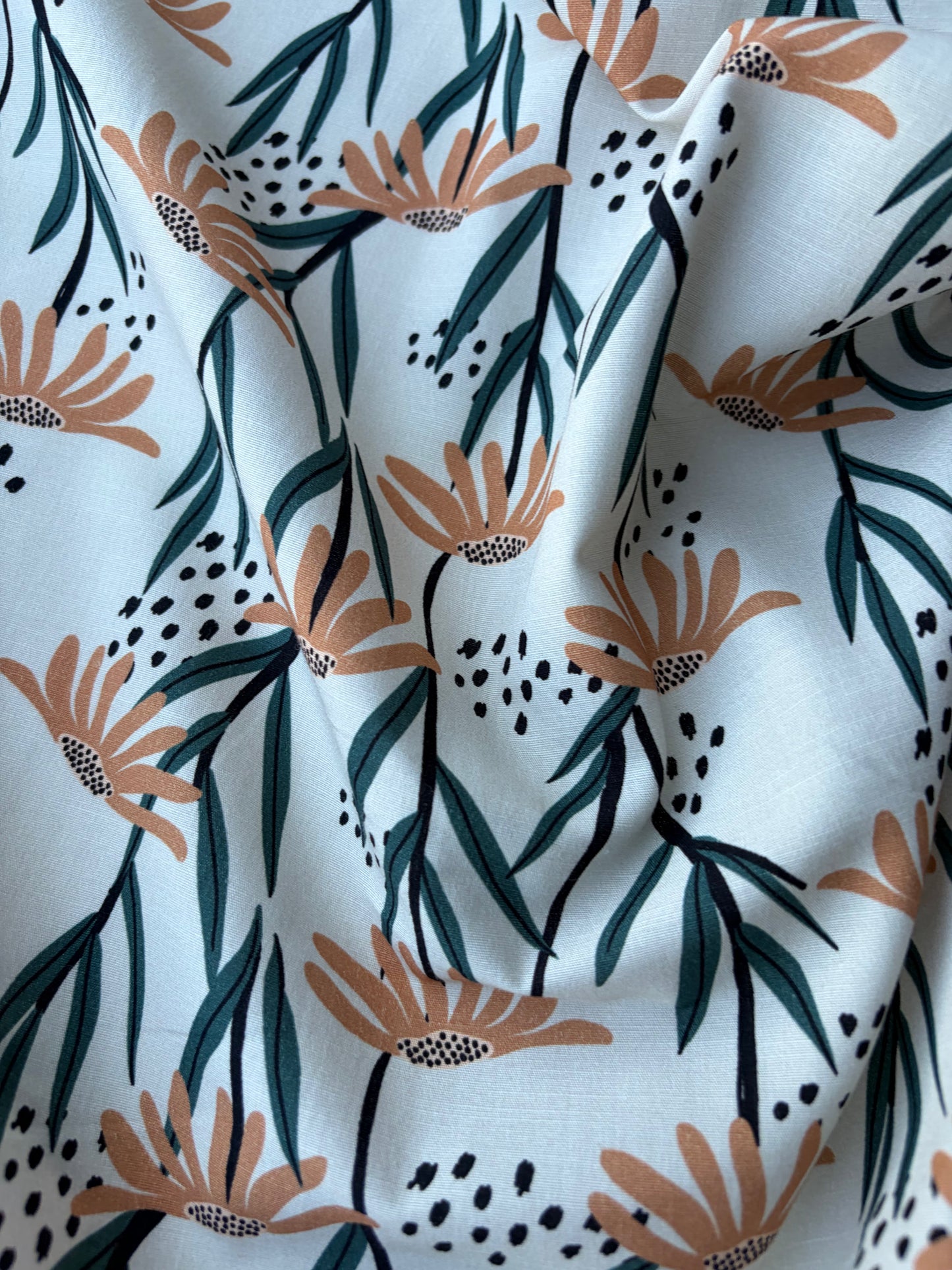 BURNS 025 floral print cotton satin