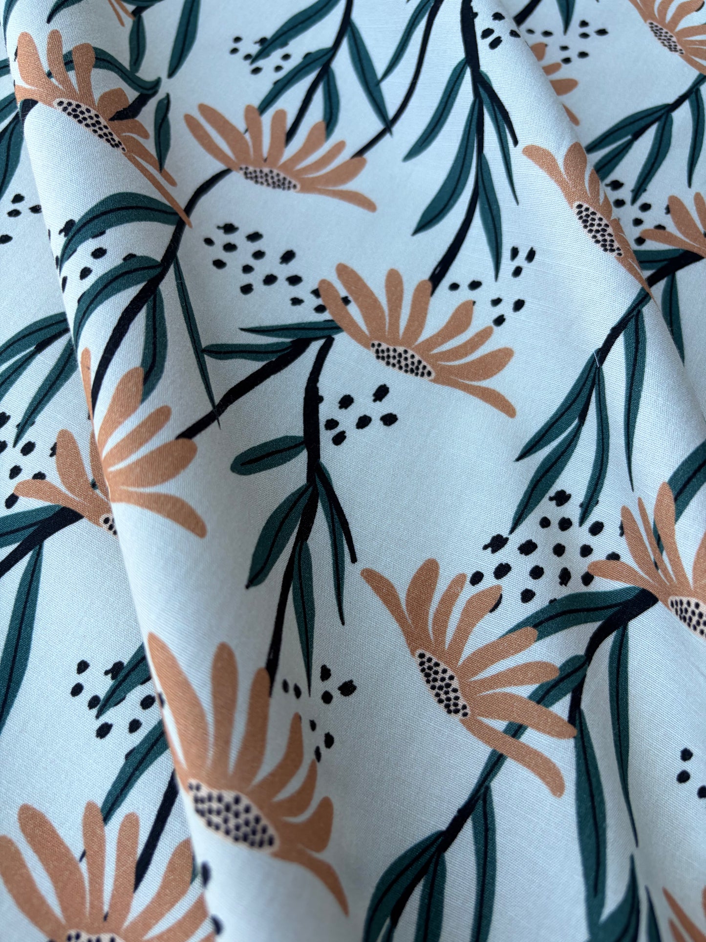 BURNS 025 floral print cotton satin
