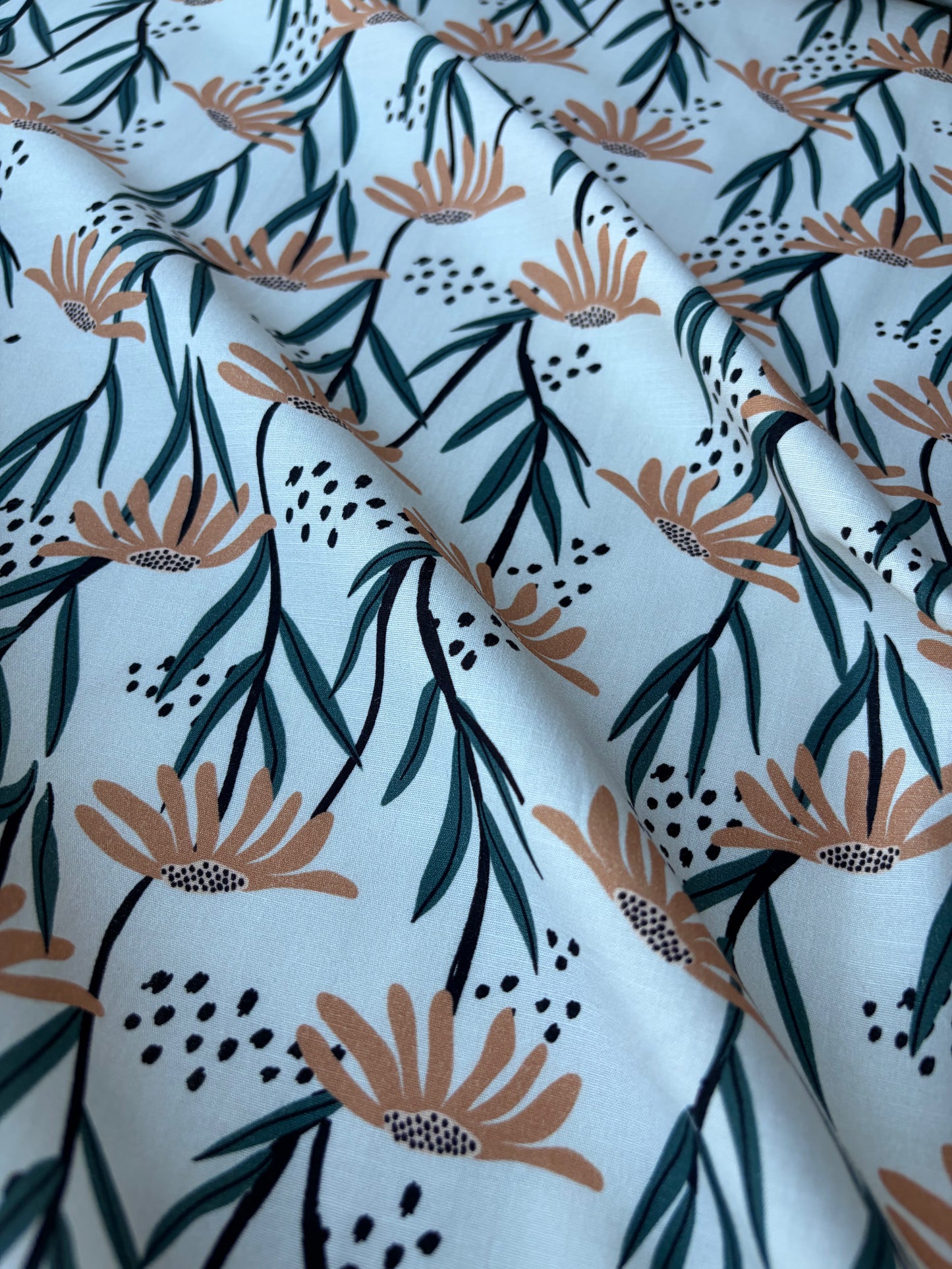 BURNS 025 floral print cotton satin