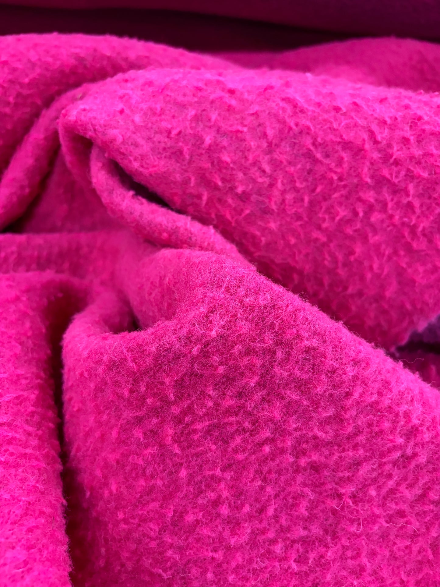 FANNY 011 fuchsia boiled wool vintage look