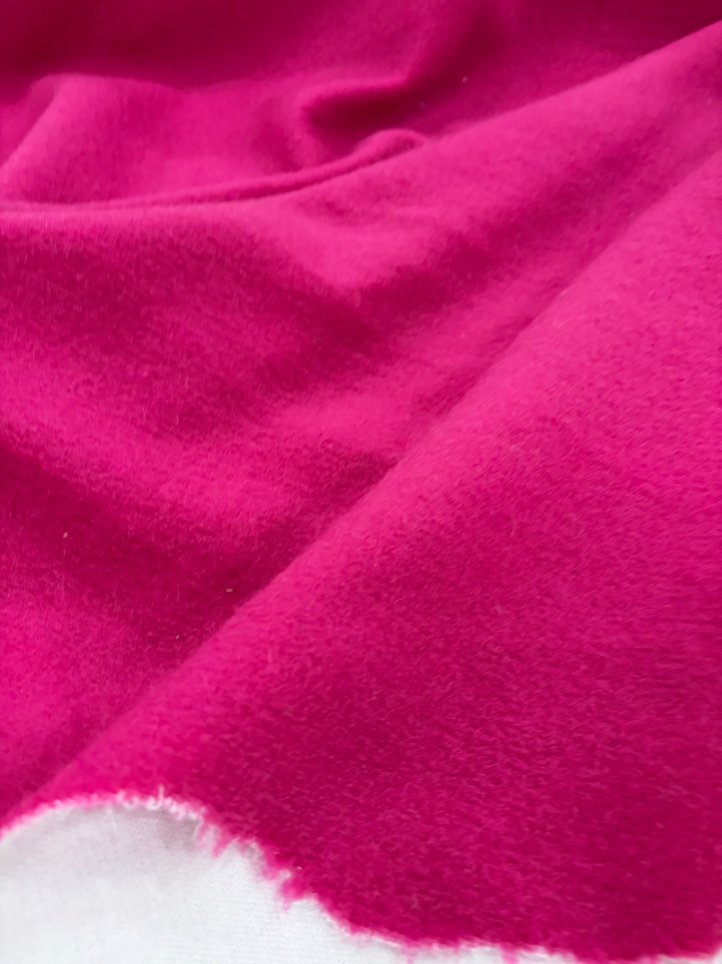 FANNY 012 fuchsia boiled wool with fused lining