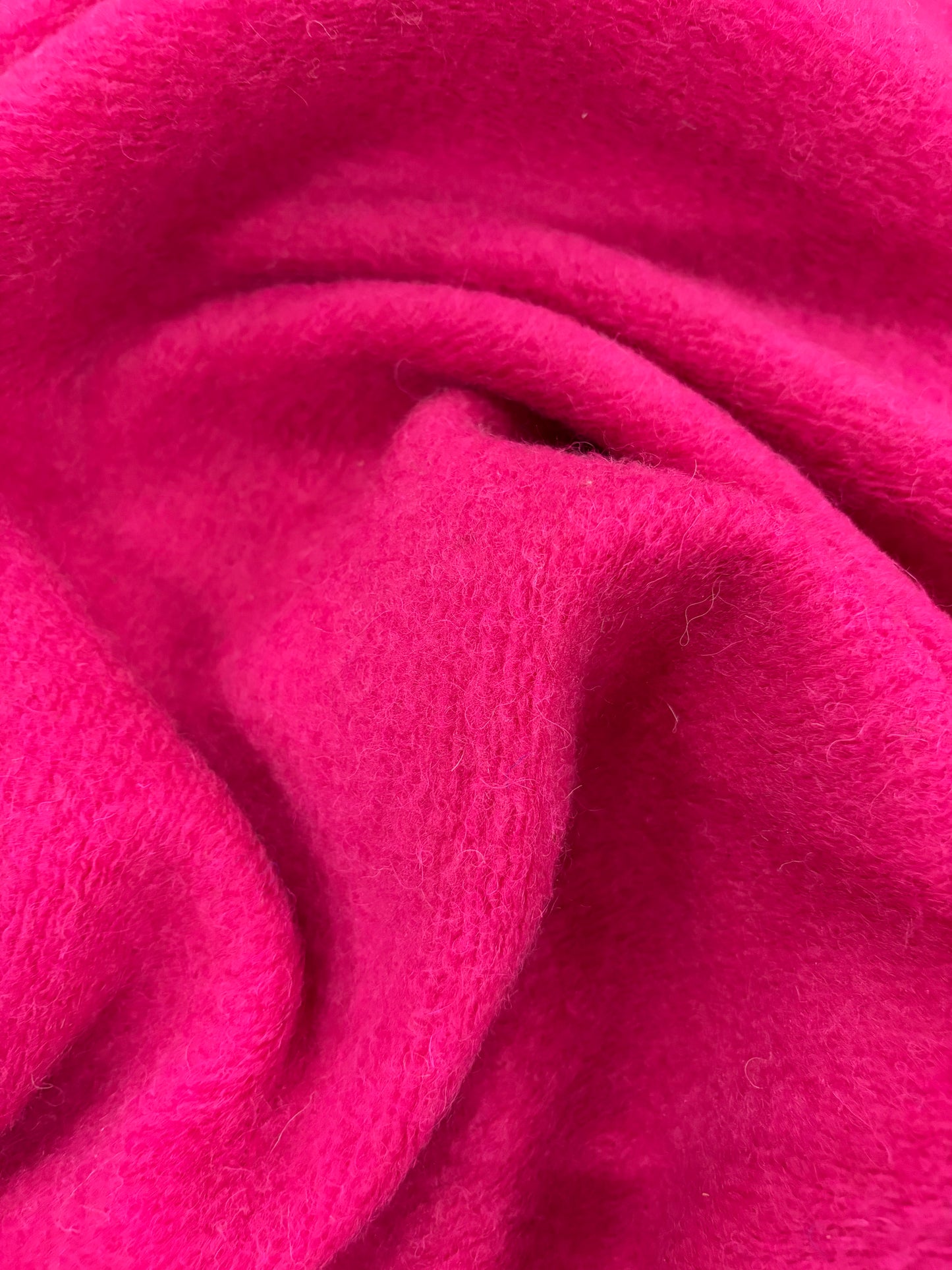 FANNY 012 fuchsia boiled wool with fused lining