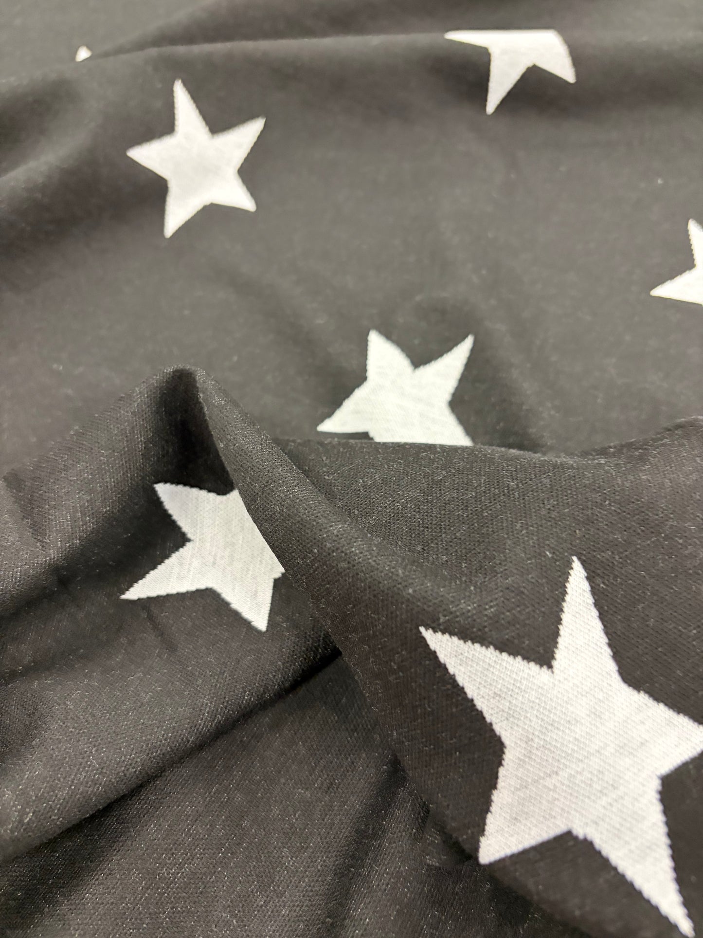FANNY 014  jersey jacquard black/white stars