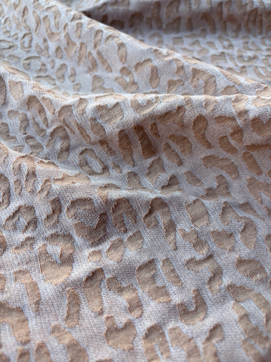 BURNS 027 cotton jersey jacquard leopard