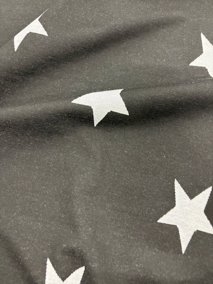 FANNY 014  jersey jacquard black/white stars