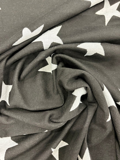 FANNY 014  jersey jacquard black/white stars