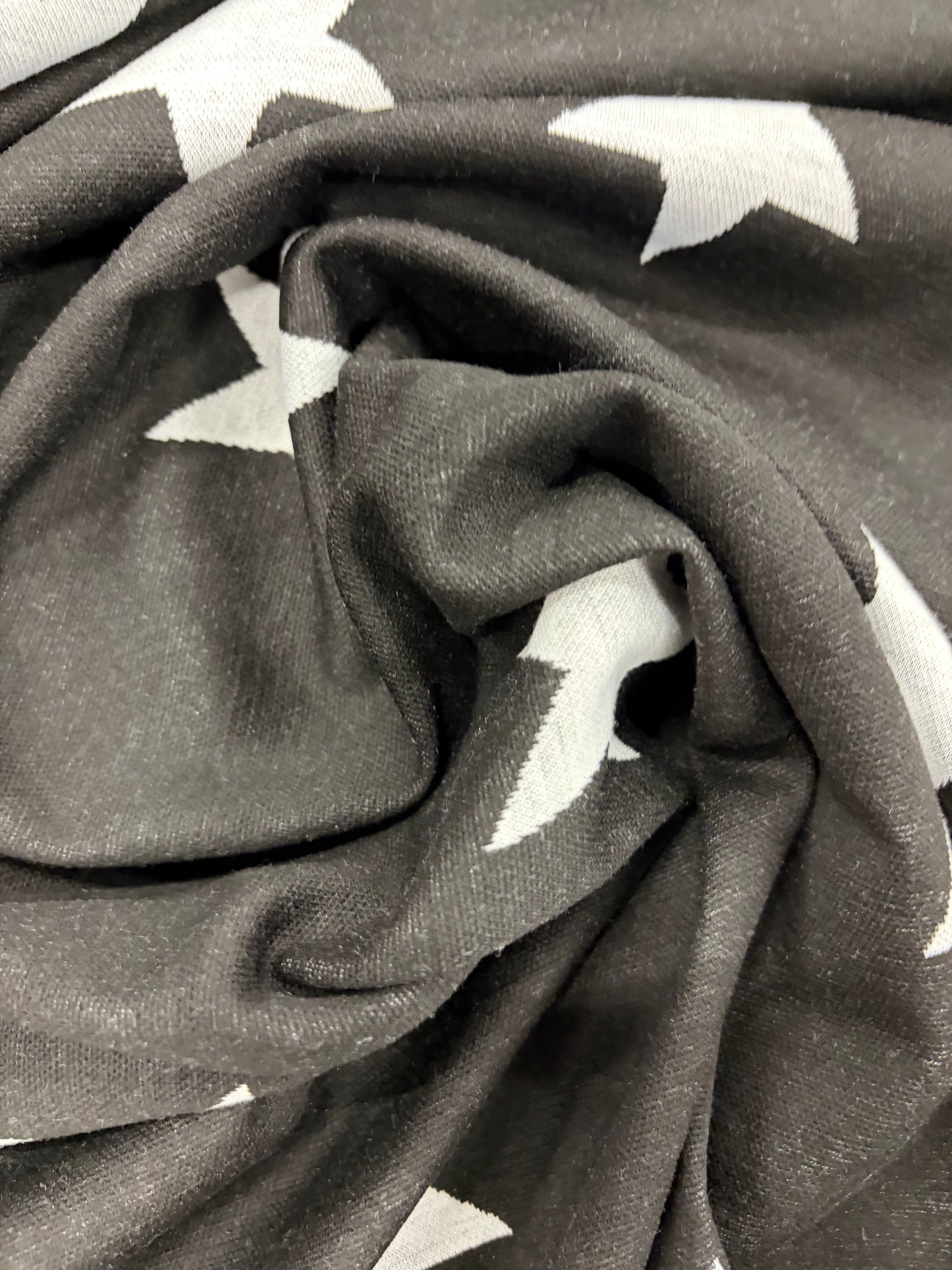 FANNY 014  jersey jacquard black/white stars
