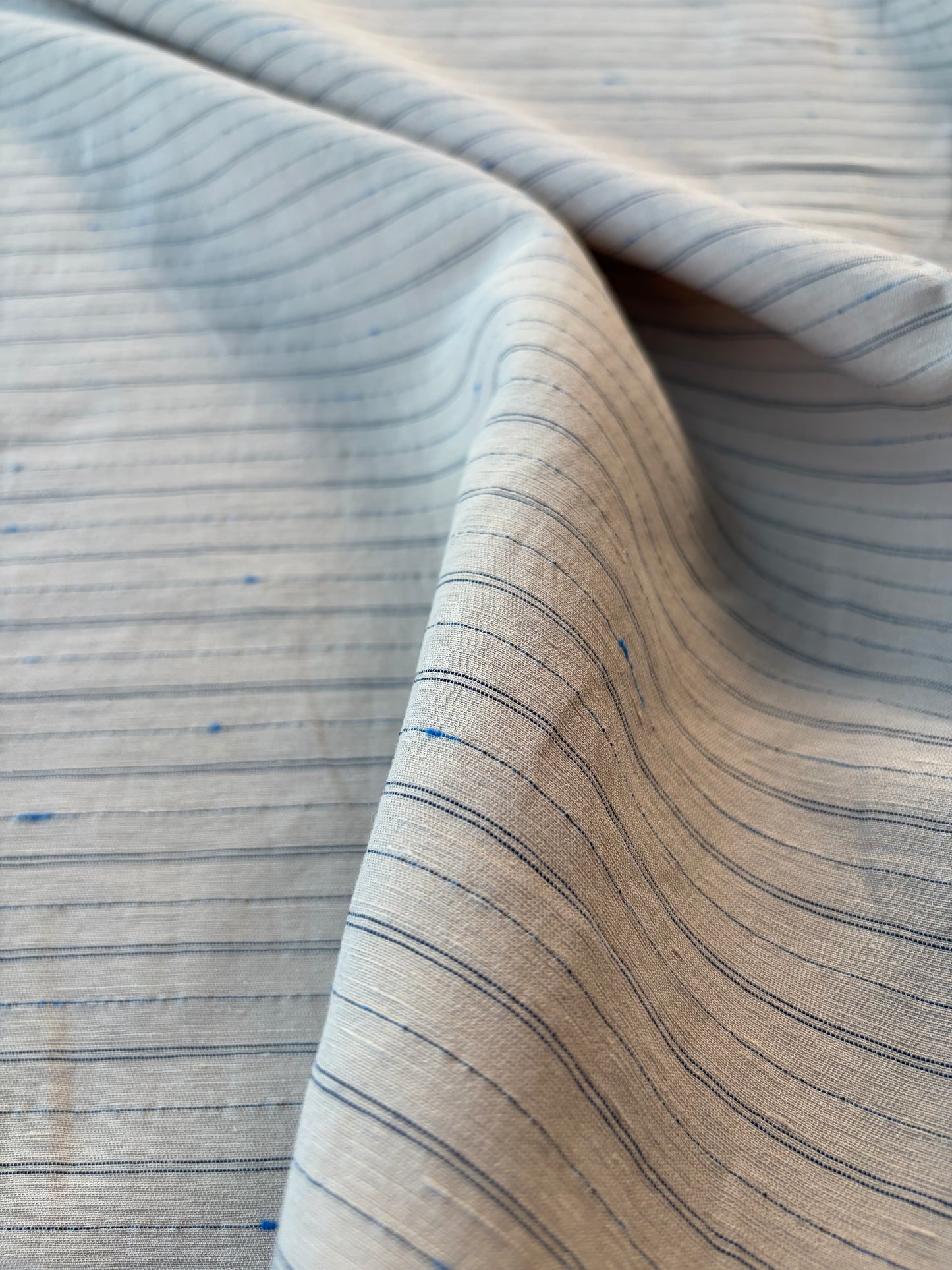 BURNS 028 sand/blue striped  cotton/linen