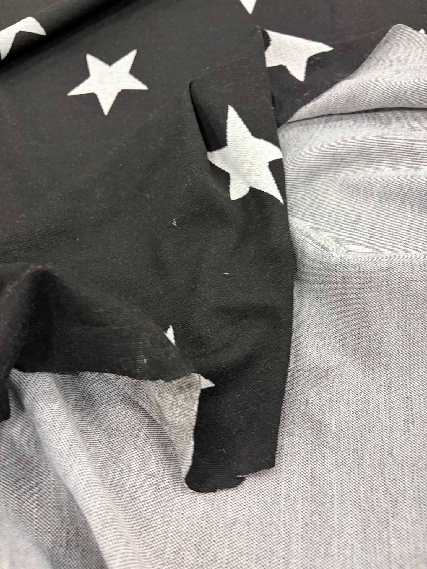FANNY 014  jersey jacquard black/white stars