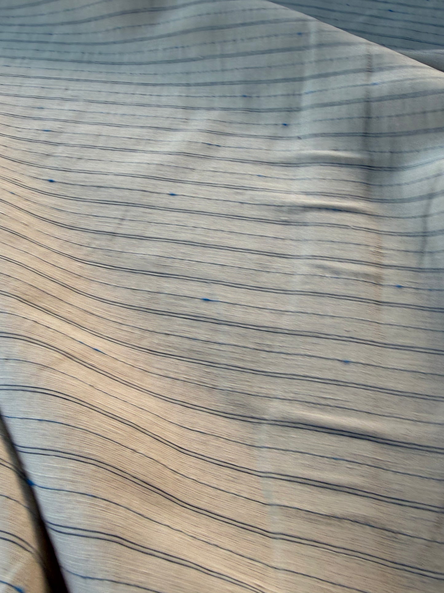 BURNS 028 sand/blue striped  cotton/linen