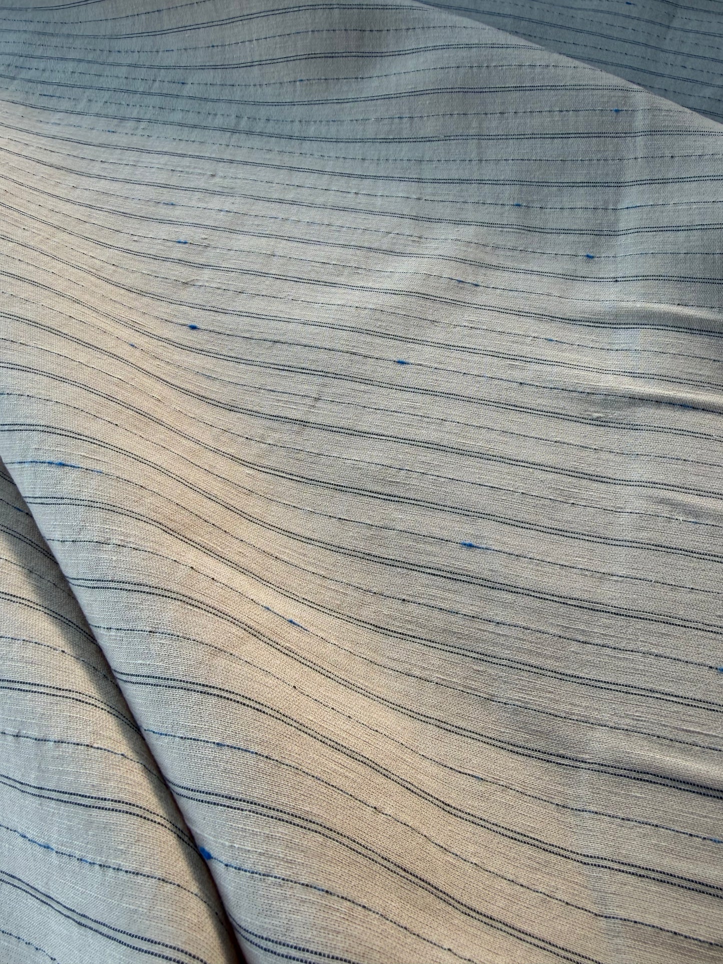 BURNS 028 sand/blue striped  cotton/linen