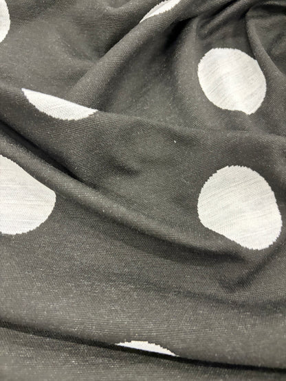 FANNY 015 jersey jacquard black/white dots