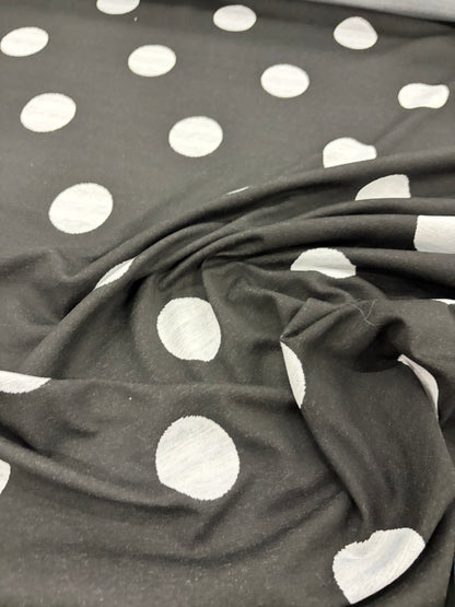 FANNY 015 jersey jacquard black/white dots