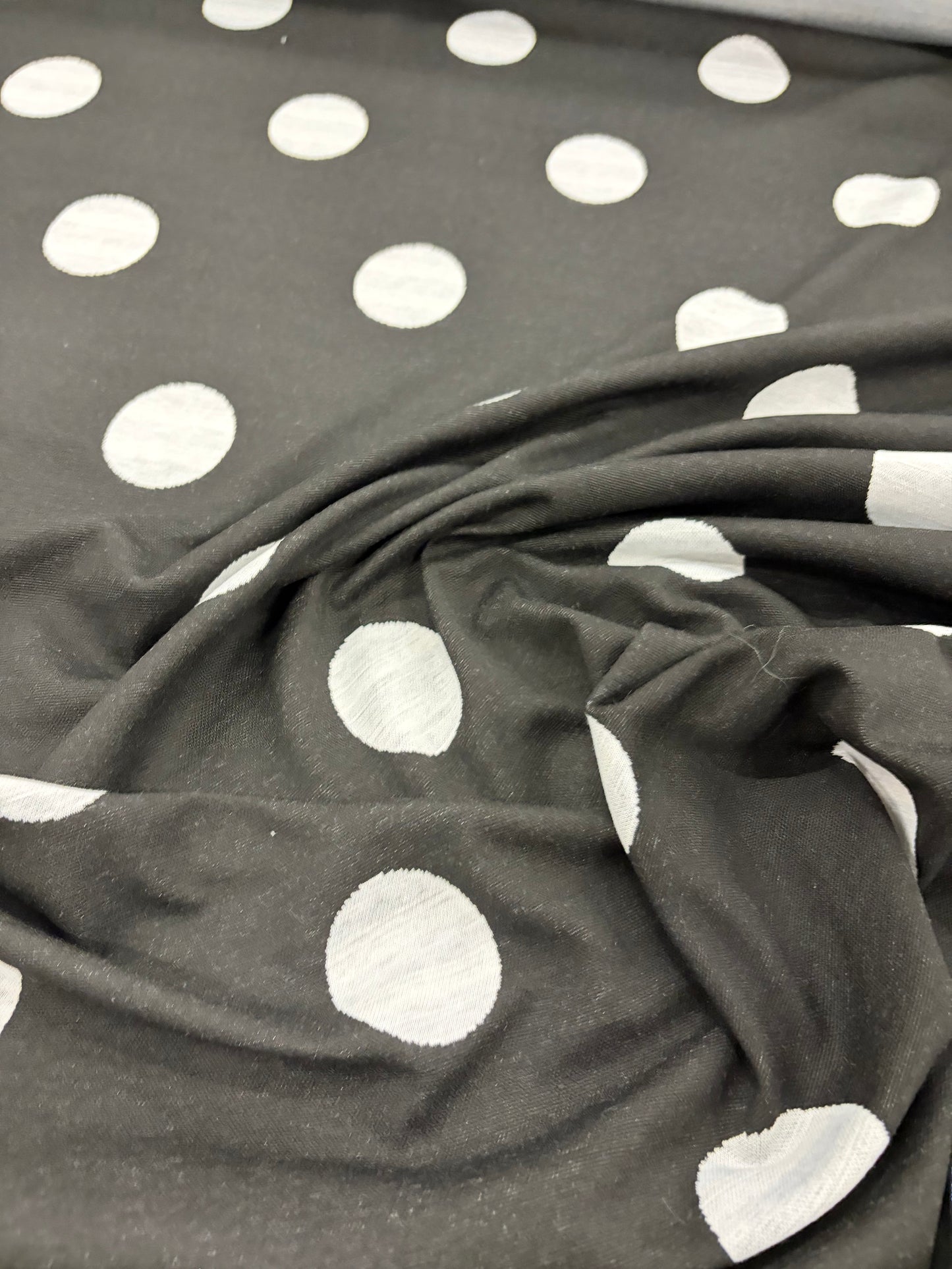 FANNY 015 jersey jacquard black/white dots